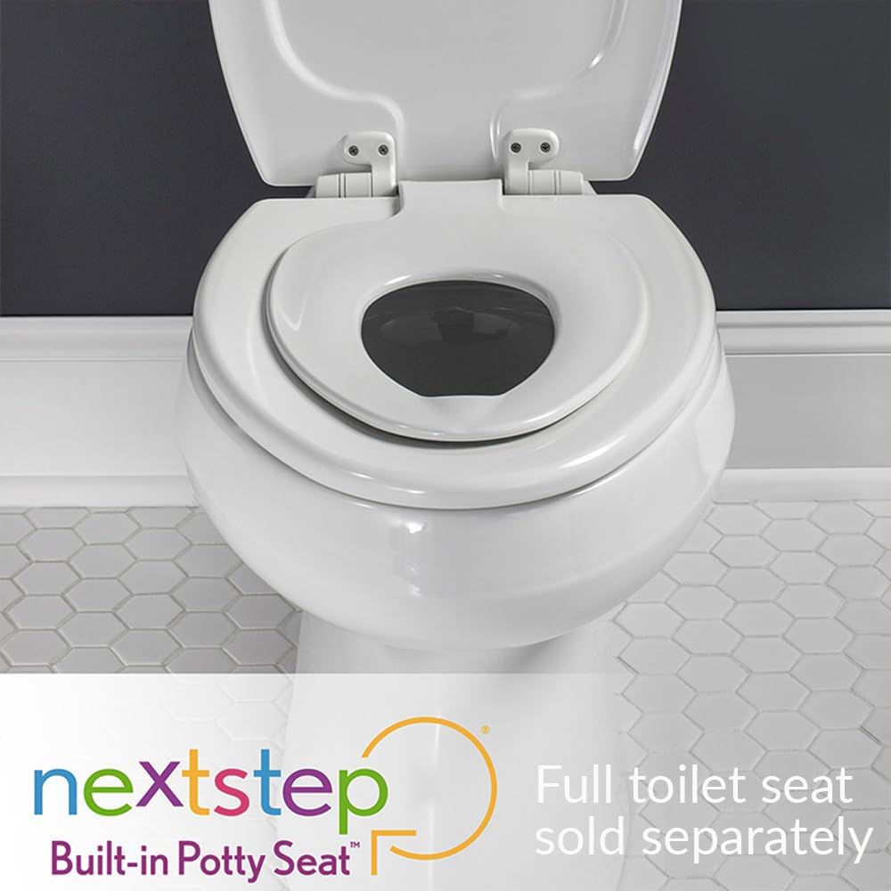 Next Step – Asiento de inodoro para niños pequeños, inserto solo para usar con asiento de inodoro Next Step, cierre lento, extraíble, alargado,