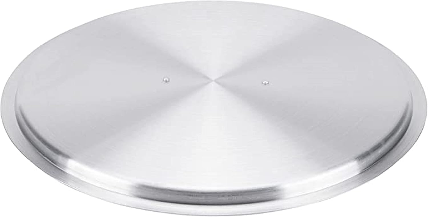 Tapa de olla de aluminio de 24 cuartos de galón de 13-12 pulgadas de diámetro x 1-14 pulgadas de altura- Cubierta multiusos para ollas de sopa de