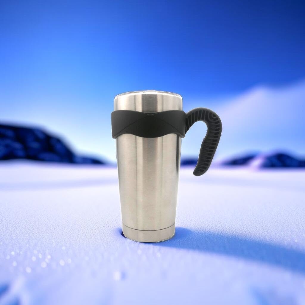 Mango de vaso de 20 onzas, antideslizante para tazas de viaje, para vasos aislados al vacío, adecuado para vasos Yeti Rambler, Trail, Sic, Ozark y