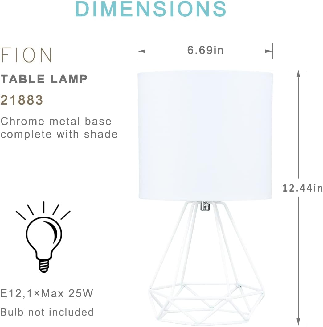 Lampwell Lámpara de mesa pequeña SIM para sala de estar como lámpara de mesita de noche para dormitorio, lámpara de mesa moderna, lámpara de mesa