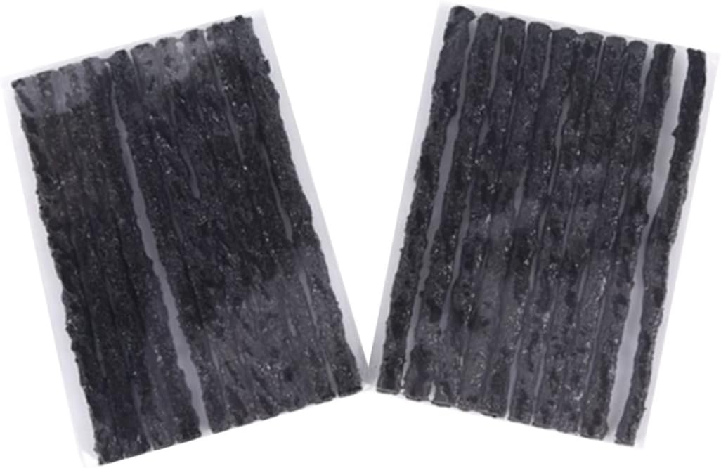 ERINGOGO 150 Uds. Herramienta de reparación de neumáticos, cuerda de reparación de pinchazos de neumáticos de cinta negra, línea de reparación de