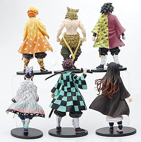 6 piezas de juguete Dé.mon Slayer, figuras de Dé.mon Slayer, figura de acción de Dé.mon Slayer, figura de Tanjirò Kamadò, figura de acción Tanjirò