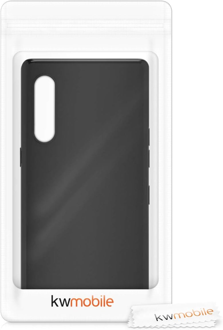 kwmobile Funda compatible con LG Velvet Case – Funda protectora de silicona TPU suave y delgada – Negro mate