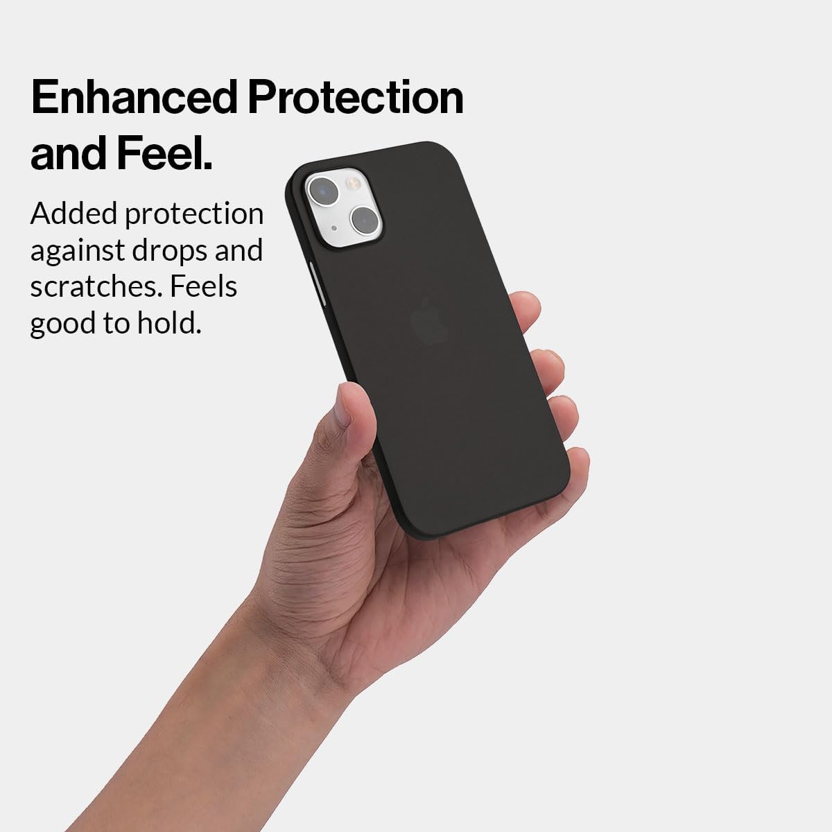 totallee Funda delgada para iPhone 15 Plus, la más delgada, minimalista, para Apple iPhone 15 Plus (2023) (negro escarchado)