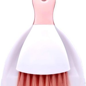 Mini cepillo de limpieza con juego de recogedor, mini escoba y recogedor de plástico, juego de limpieza de escritorio (rosa) Mini cepillo de limpieza con juego de recogedor, mini escoba y recogedor de plástico, juego de limpieza de escritorio (rosa)