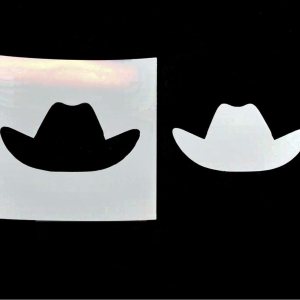 Plantilla reutilizable de 8 pulgadas con diseño de sombrero de vaquero, plantilla de mylar recortada de plástico, suministros de bricolaje para Plantilla reutilizable de 8 pulgadas con diseño de sombrero de vaquero, plantilla de mylar recortada de plástico, suministros de bricolaje para