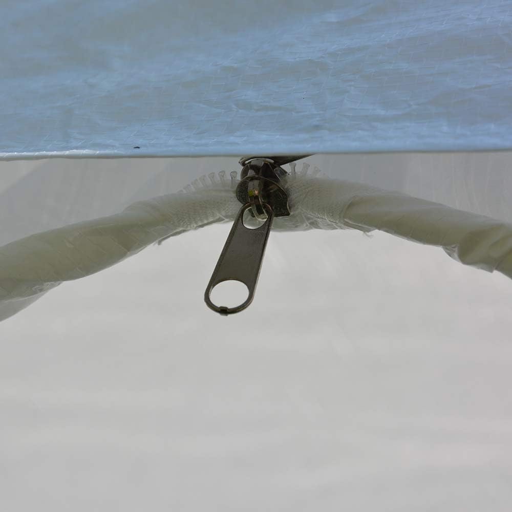 Carpa de PE para jardín, carpa de fiesta, 4.23 oz, impermeable, para exteriores, 9.8×9.8 ft9.8×19.7 ft9.8×29.5 ft (9.8×9.8 ft, blanco)