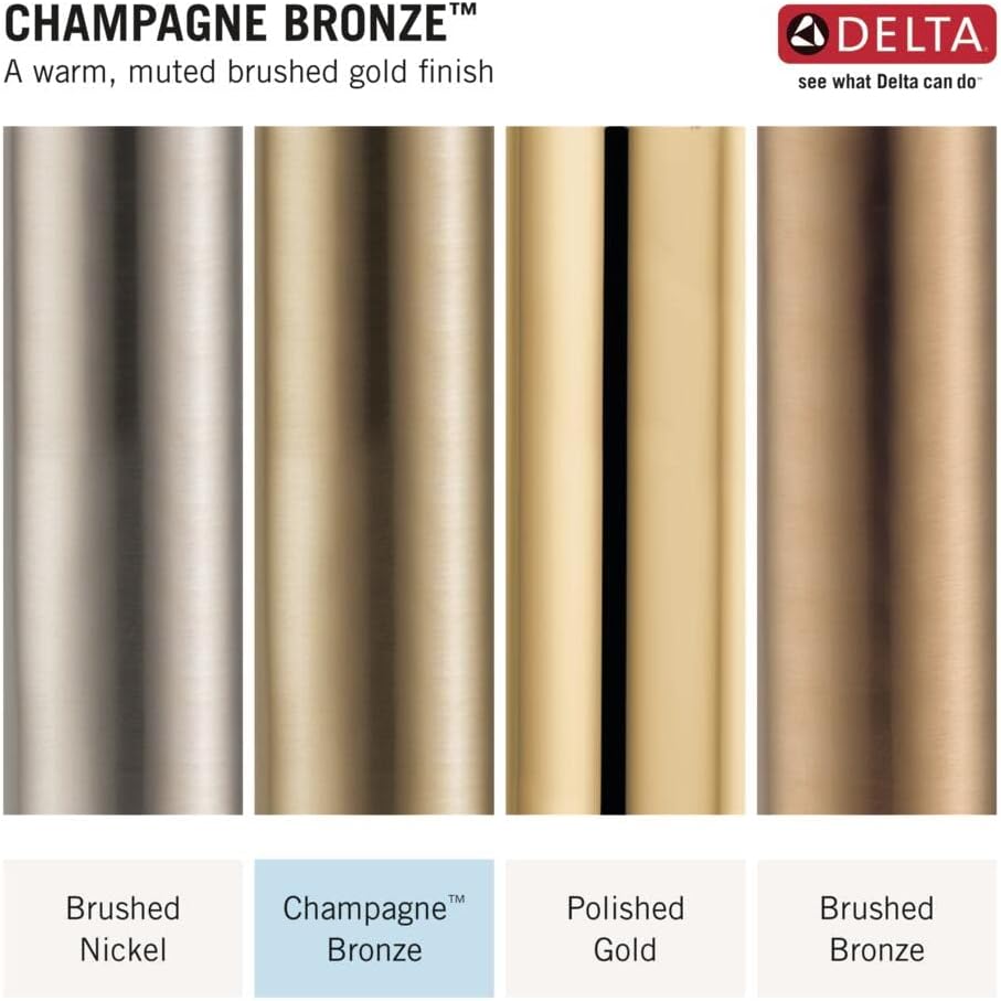 Delta Faucet Tetra Serie 17 Gold – Kit de moldura de válvula desviadora integrada de 3 ajustes, kit de moldura de válvula de desviación dorada, kit