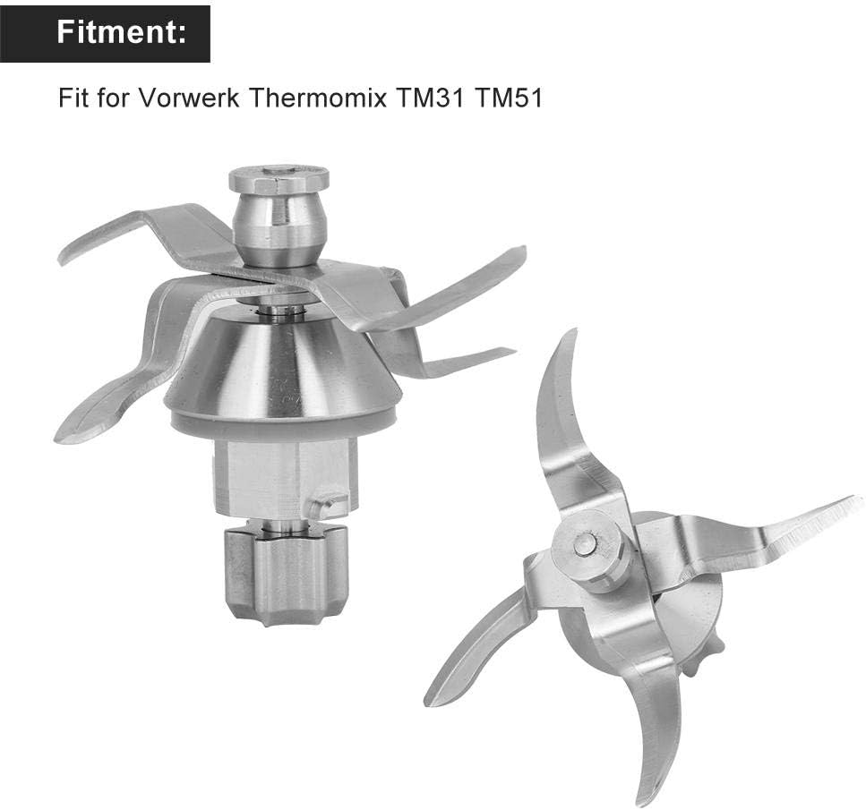 Acero inoxidable Blender Blade Reemplazo Accesorios Licuadora Piezas de Repuesto Blender Blade Accesorio Ajuste para Vorwerk Thermomix TM31 TM51