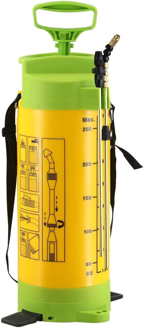 CLICIC 2 Gallon Pressure Sprayer Lawn Yard and Garden Sprayer for Camping Outdoor Traveling Hiking and Pet Bath (8L)