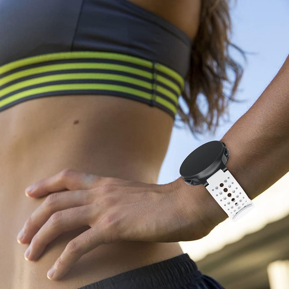 REYDA Correa de silicona compatible con Garmin Forerunner 220230235235 Lite620630735XT, pulsera de silicona suave y transpirable con hebilla de