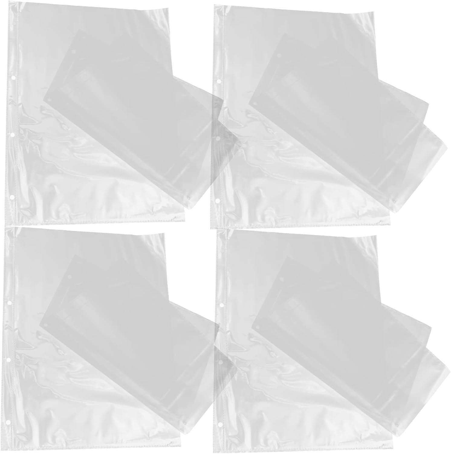 Ciieeo Álbum de almacenamiento A4, 200 unidades, monederos, monederos para fotos, protector de hojas transparentes, carteras para coleccionistas,