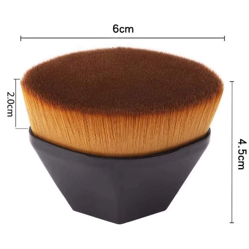 Brochas para base de maquillaje, brocha para base de maquillaje Kabuki, brocha para base de maquillaje con estuche de almacenamiento (2 unidades,