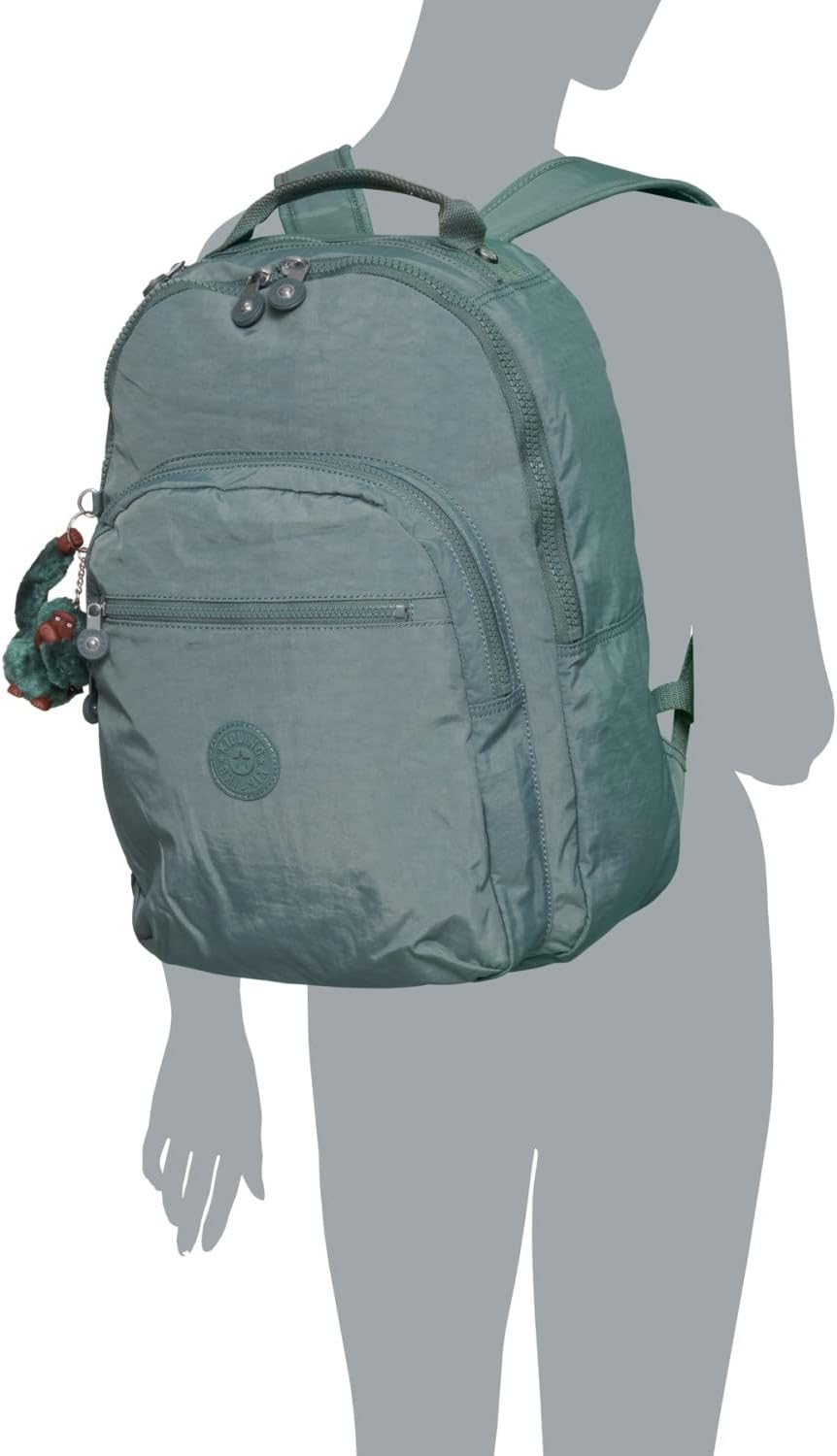 Kipling Seúl – Mochila grande para portátil de 15 pulgadas, color aloe claro, Sábila, Moderno