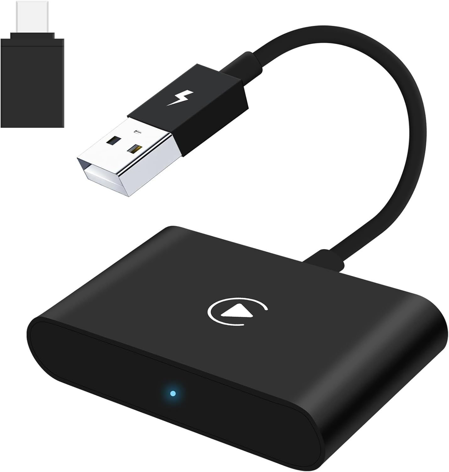 CPCGER Adaptador inalámbrico Carplay 2024 Actualización Apple Carplay Adaptador inalámbrico Convertir con cable a inalámbrico CarPlay Dongle Plug &