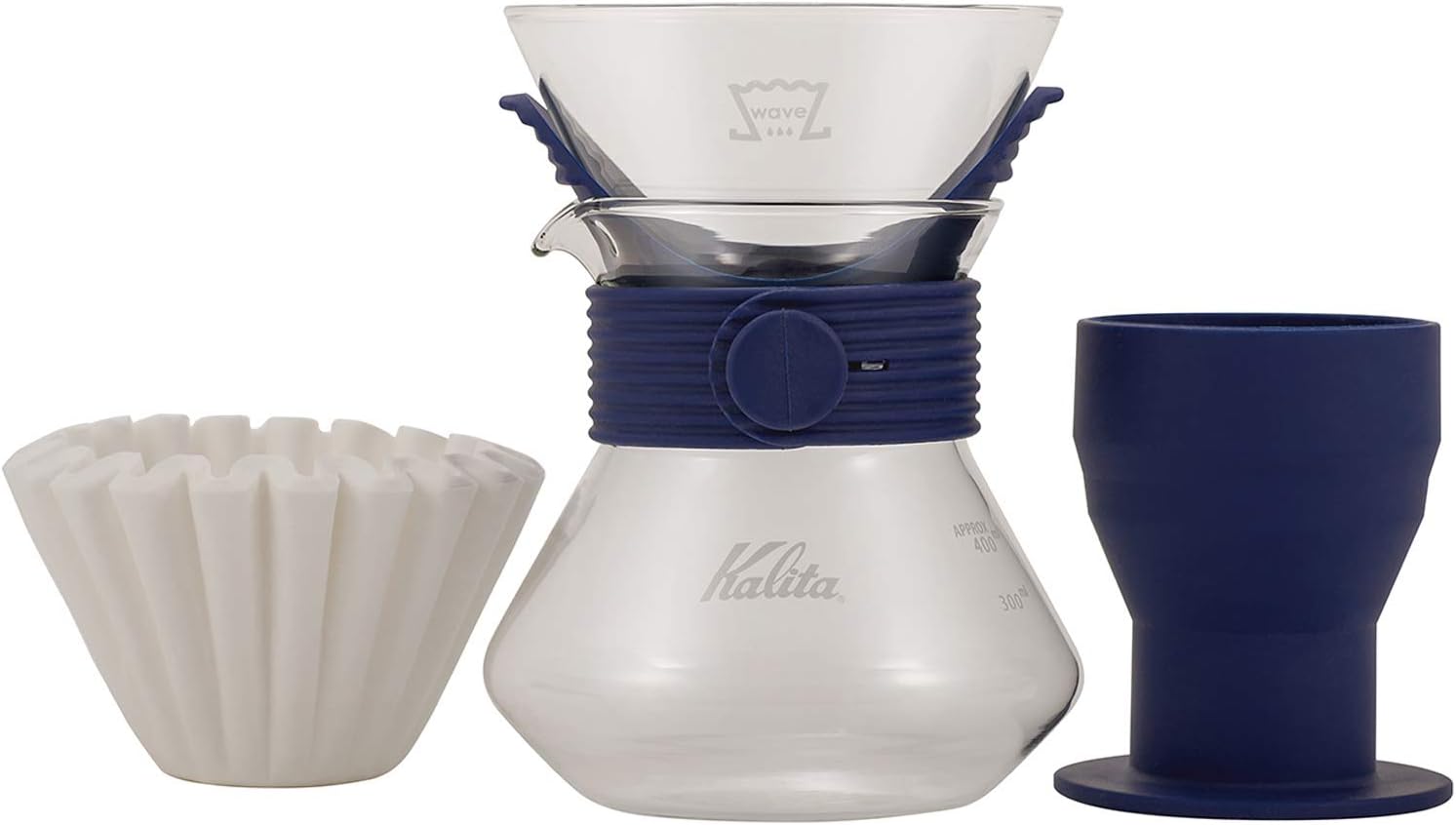 Kalita Wave Style UP Set, tamaño 185, servidor de 16.9 fl oz, azul