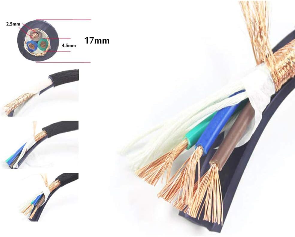 Audiocrast – Cable de alimentación de alta fidelidad, cable de alimentación de alta fidelidad trenzado de cobre puro, cable de alimentación de
