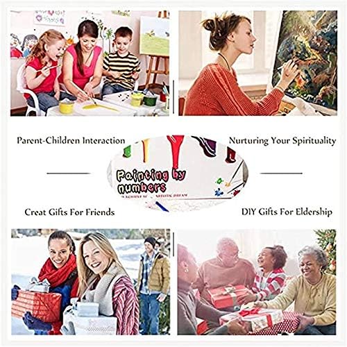 Graffitic Lively Street Paint by Number Gentleman DIY Kit de pintura acrílica para niños y adultos principiantes, edificio colorido, pintura en
