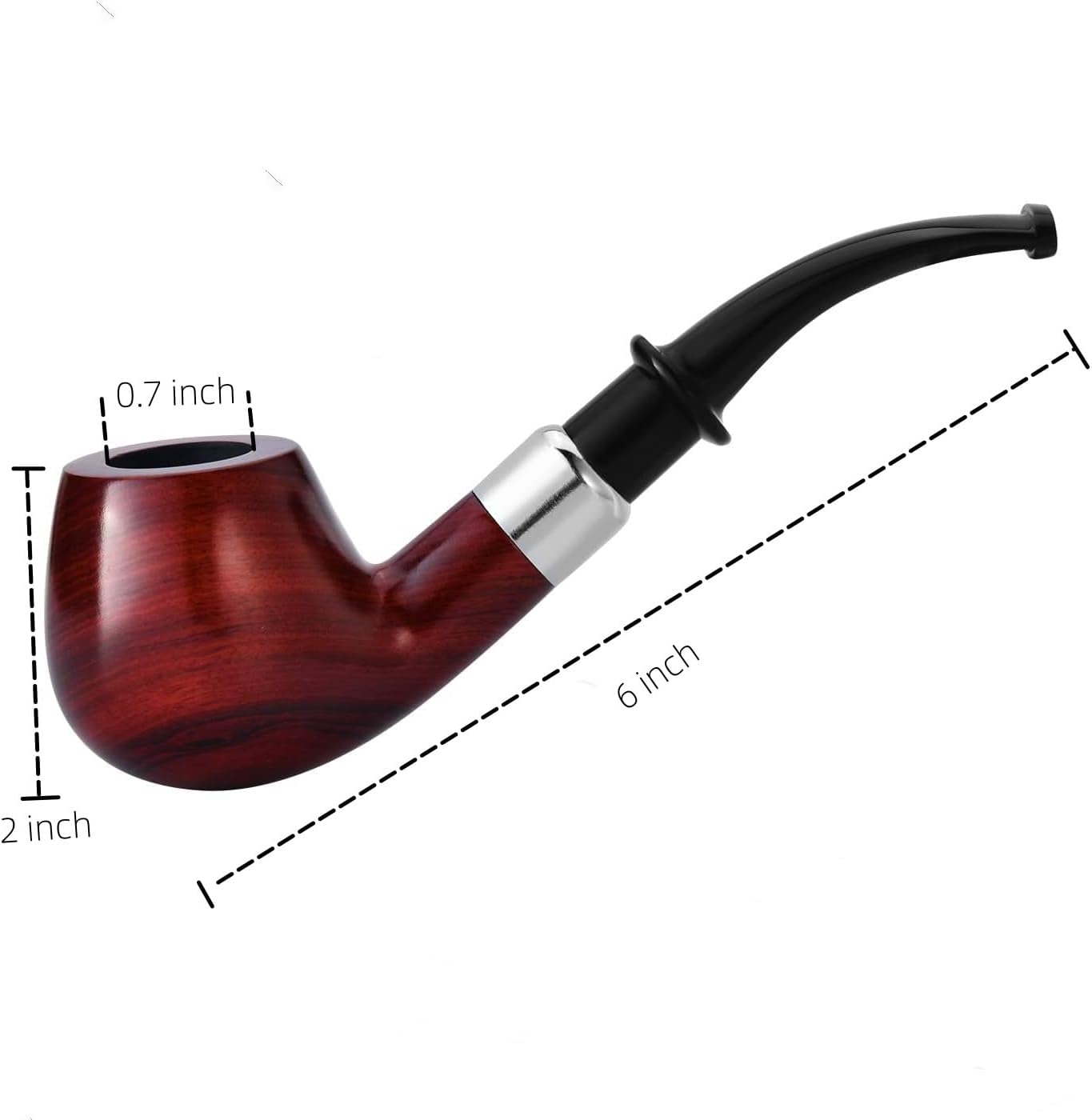 Pipa de tabaco de 0.354 in, viene con filtros de tubería, limpiadores de tuberías, raspador de tubos 3 en 1, bolas de metal para tuberías y brocas
