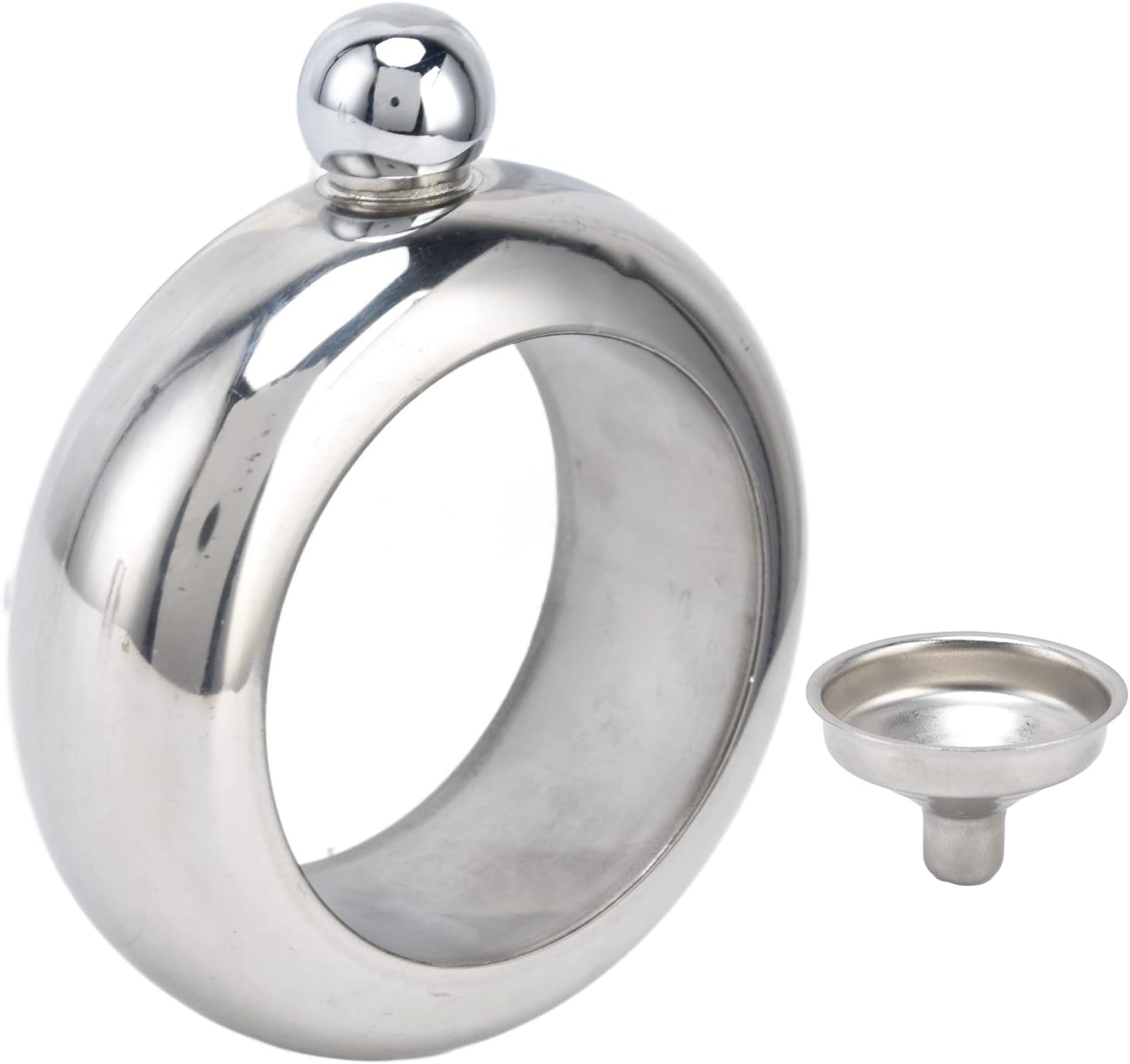 Frasco con forma de brazalete, 3.4 fl oz de acero inoxidable duradero pulsera jarra de vino, botella de vino portátil, botella de whisky para beber