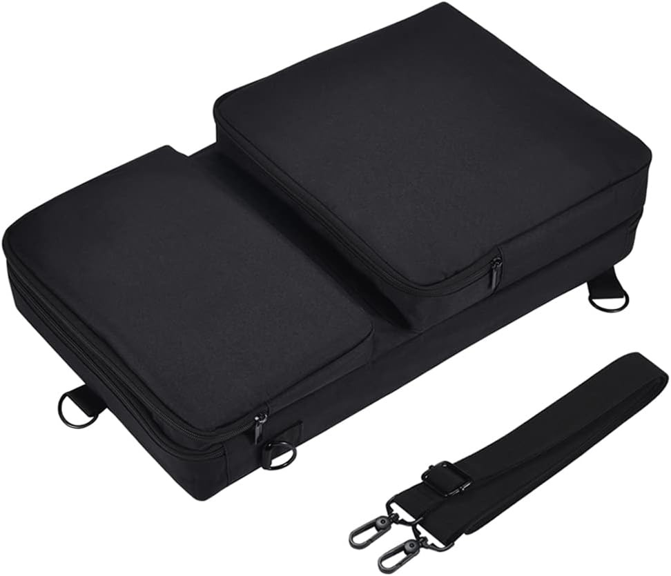 Estuche de transporte portátil para viaje compatible con DDJ-FLX4  DDJ-400  DDJ-SB3 controlador portátil y auriculares DJ (negro)