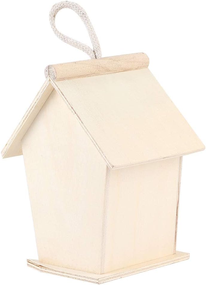 Fydun Wooden Bird Warm Breeding Box Outdoor Hanging Wood Bird House Cage Pet Supplies for Budgerigar Wooden Bird Warm Breeding for Family