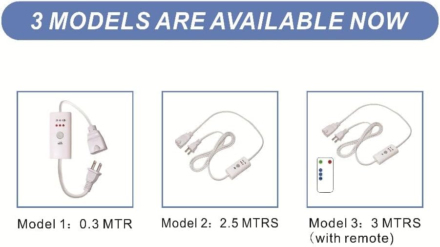 HNB – Temporizador de apagado automático con cable de 8.2 ft para electrodomésticos pequeños de interior, calentador eléctrico de aceite, calentador