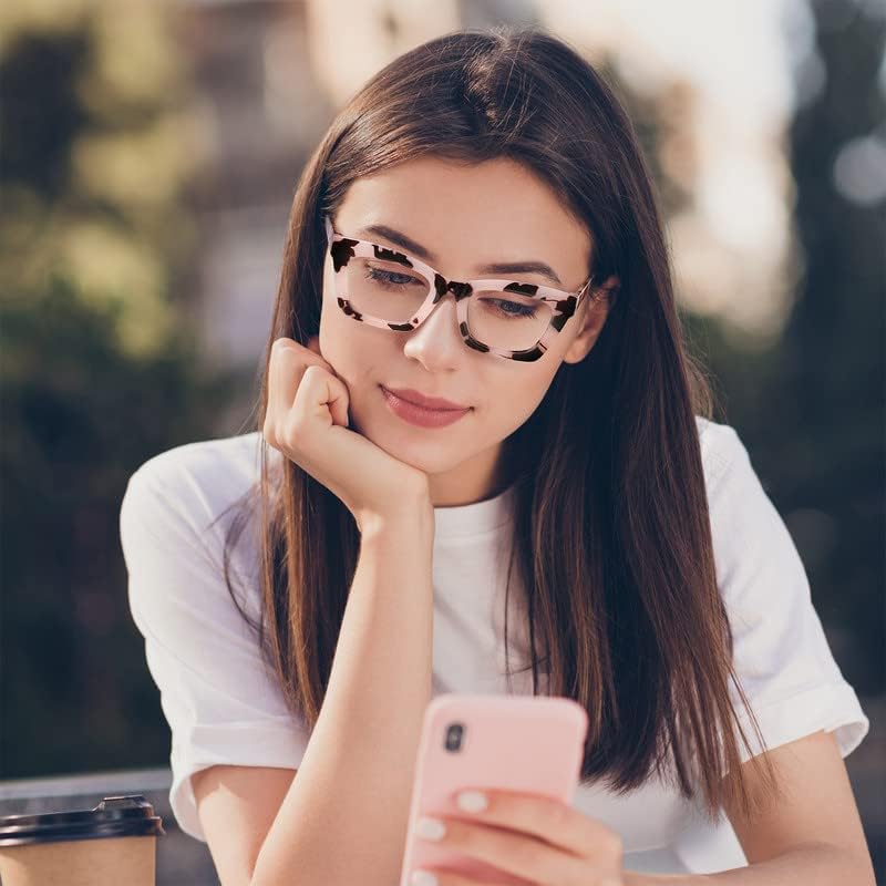 Okany Gafas de bloqueo de luz azul para mujeres y hombres, pantalla de computadora de moda, juegos, teléfonos de televisión, antifatiga ocular y