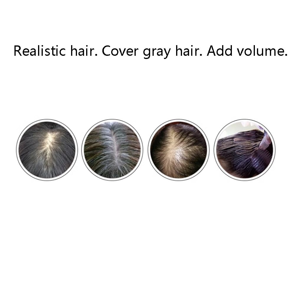 Pieza de peluca de cabello natural con clip, estilo francés, para adelgazar, uso diario (color marrón)