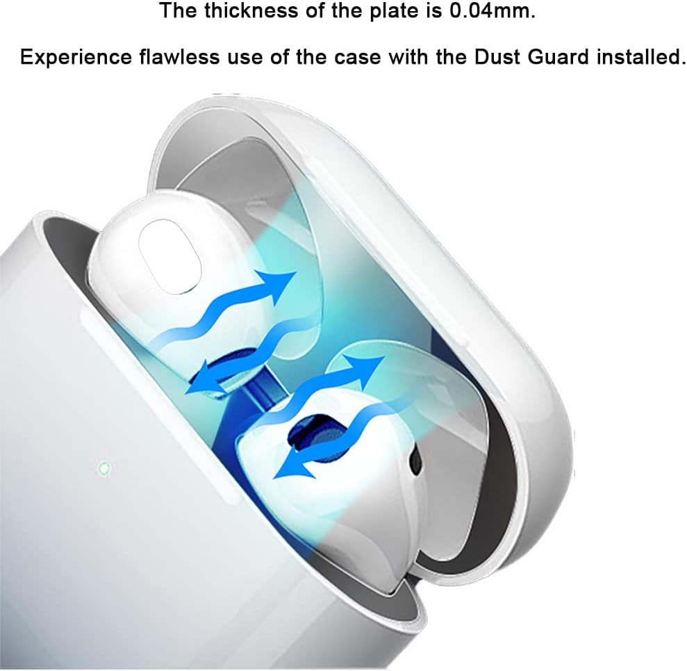 Protector antipolvo de metal de lujo compatible con Airpods de 3 generación 2021, película a prueba de polvo, adhesivo a prueba de polvo, ultra