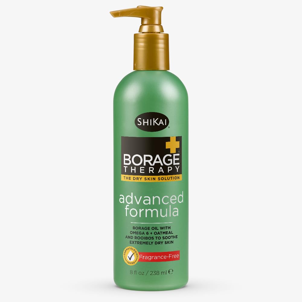 Loción para piel seca Shikai Borage Natural Therapy, 8 onzas