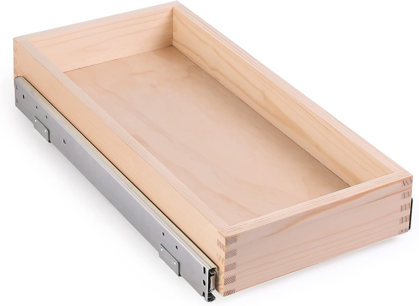 Mulush Cajón extraíble para gabinete, 11 pulgadas de ancho x 21 pulgadas de profundidad, organizador de almacenamiento de cajones de madera