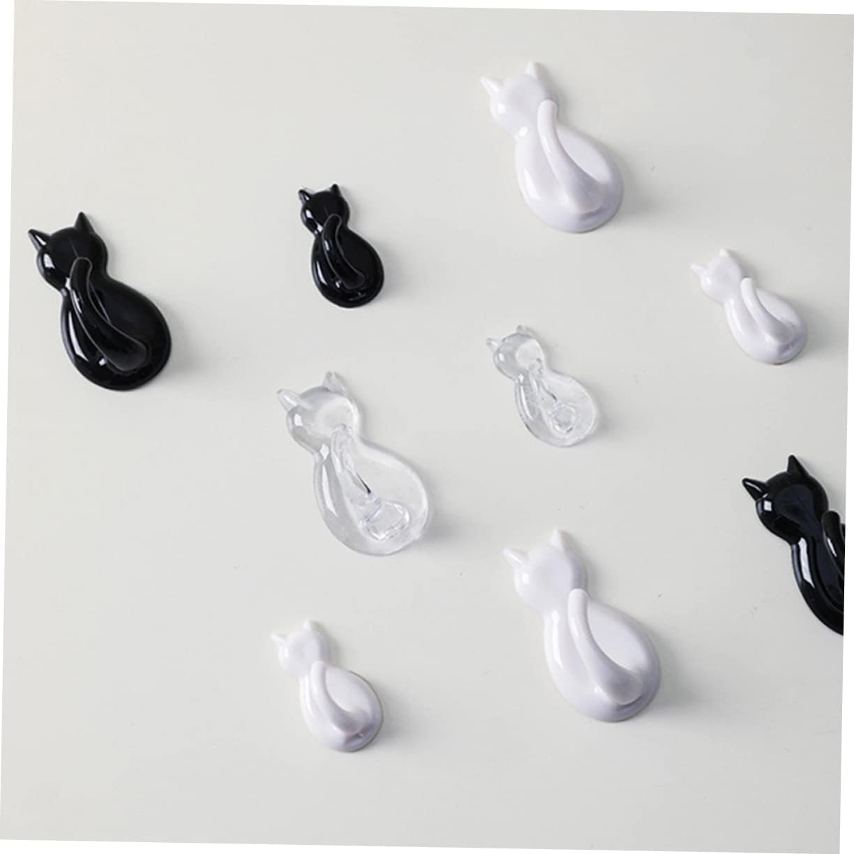 BUGUUYO Gancho de cola de gato, llavero de dibujos animados, para guitarra, cejilla, toalla, colgador de pared, ganchos creativos, ganchos de