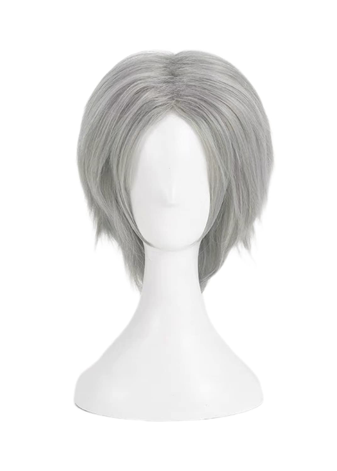 Game Devil May Cry 5 – Peluca de cosplay, pelo corto gris plateado para Dante, juego de rol, accesorios de Halloween, accesorios con gorra de peluca