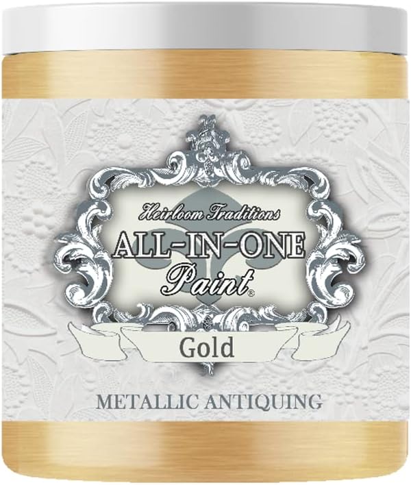 Heirloom Traditions Gel anticuario Todo en uno, color oro metálico, 8 onzas líquidas