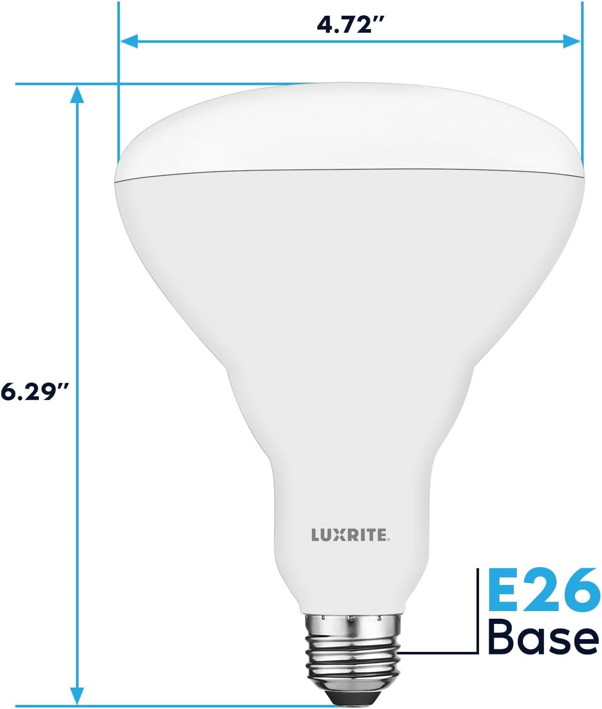 LUXRITE Bombillas LED BR40, equivalente a 85 W, blanco suave de 3000 K, regulable, 1100 lúmenes, bombilla LED de inundación, 13 W, base media E26,