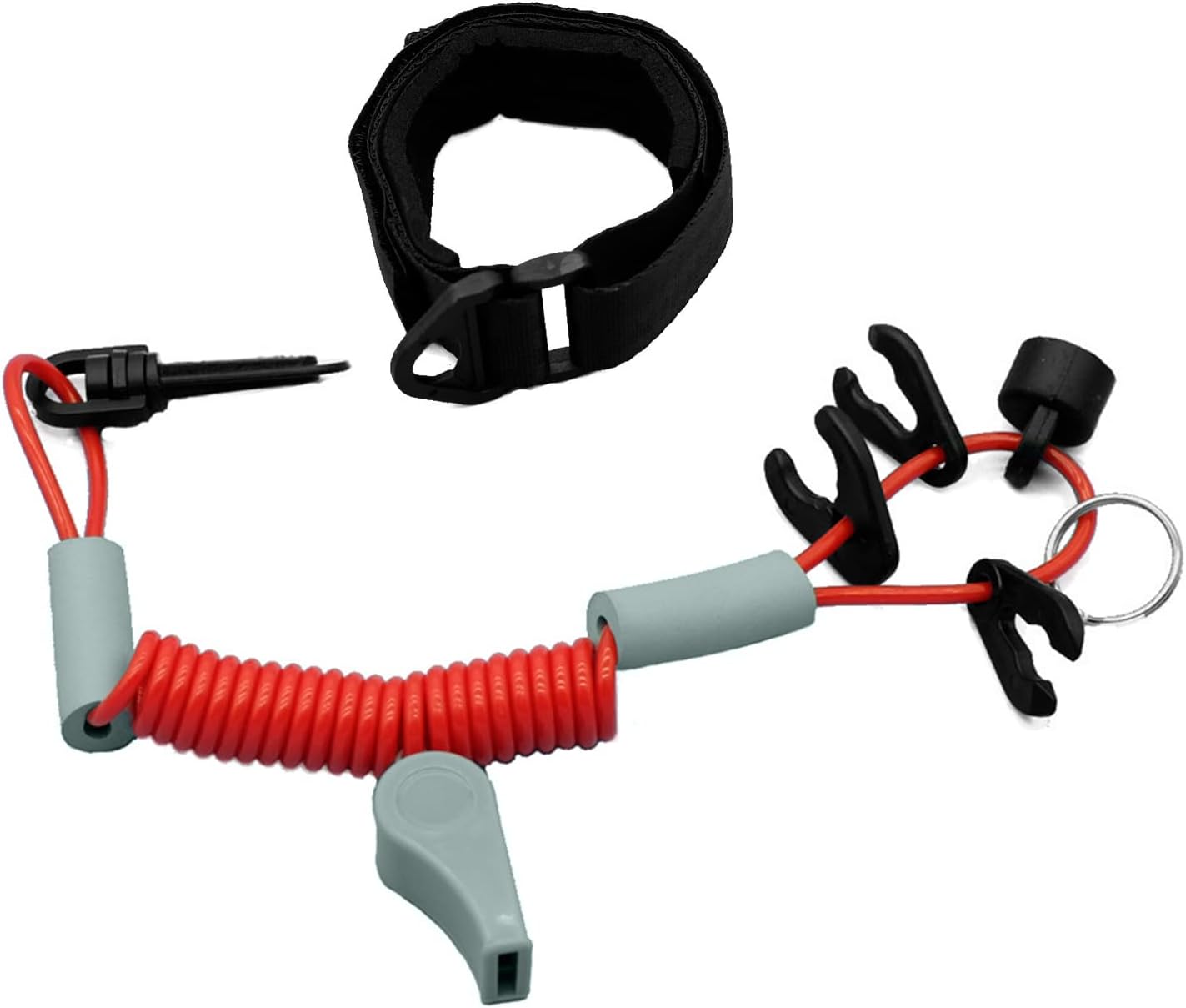 LIXADA Juego de cuerda de seguridad para interruptor de parada de motor fuera de borda para lancha