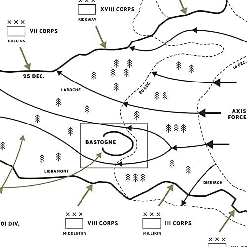 Arte de pared patriótico, póster de mapa de batalla de las protuberancias, arte de pared de mapa de la Segunda Guerra Mundial, recuerdos de la
