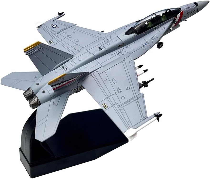 Escala 1100 US F18 FA-18F Super Hornet VFA-2 Avión de combate Avión de Metal Militar Avión Juguete Modelo Colección Regalo
