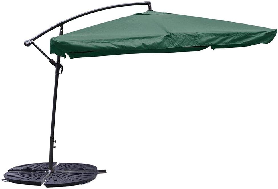 Yescom YES0364 – Soporte de base de resina en forma de abanico de 54 libras, 19 pulgadas, color negro para sombrilla de patio al aire libre (paquete
