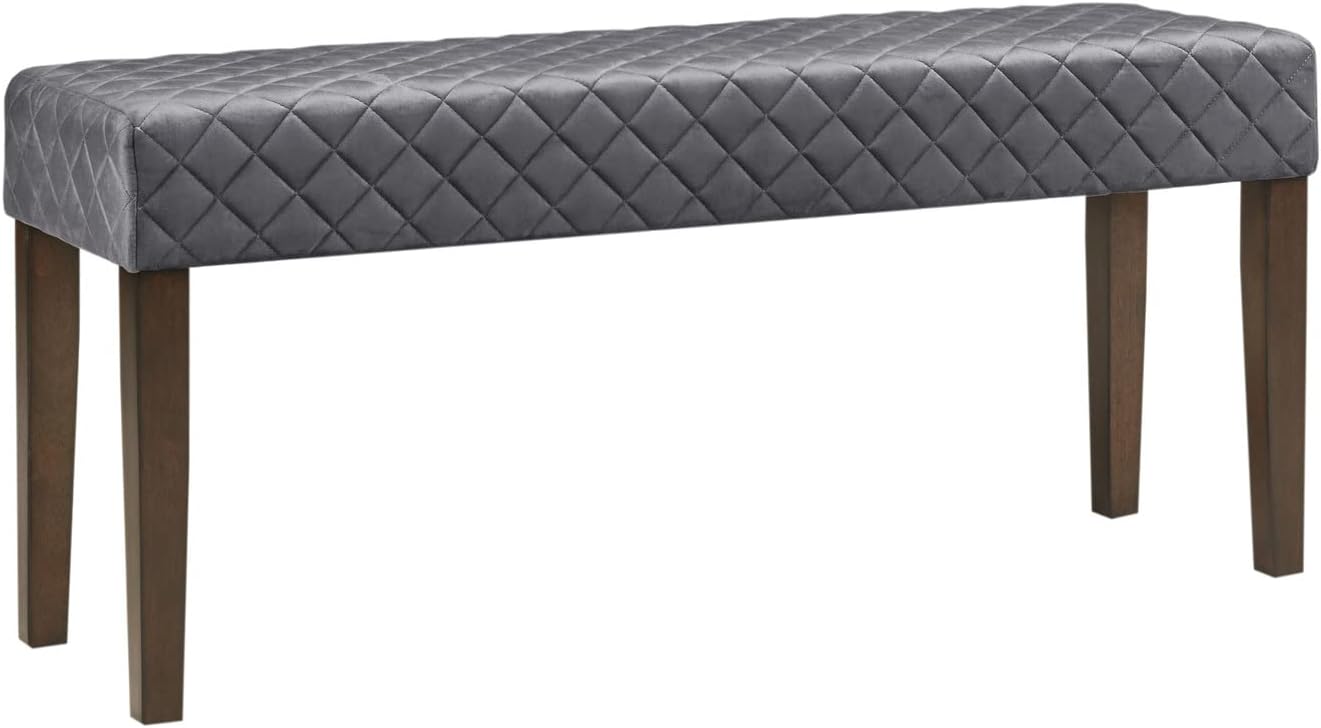 510 DESIGN Cheshire – Banco decorativo para dormitorio, diseño marroquí acolchado de diamante, reposapiés otomano acolchado para sala de estar,