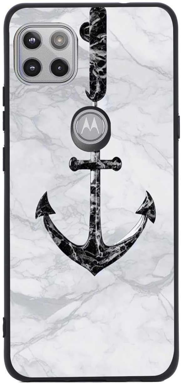 Funda protectora de silicona suave compatible con Moto One 5G AceMotorola G 5G, diseño de anclaje de mármol para Moto para mujeres y hombres, funda