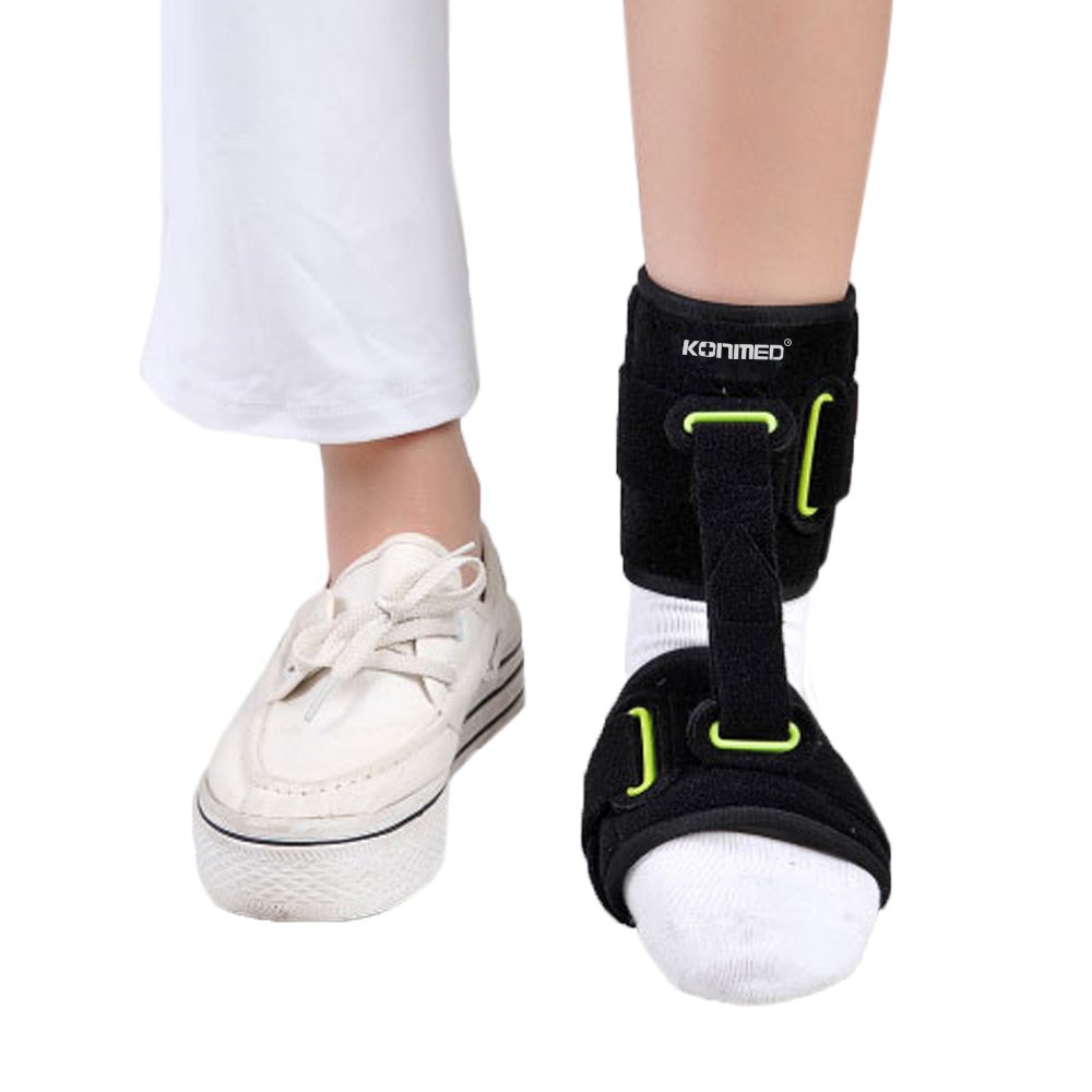 Soporte ajustable para pie caído, unisex, para ortesis de pie derechoizquierdo, soporte de tobillo, mejora la marcha al caminar, alivia eficazmente