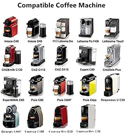 i Cafilas Cápsulas reutilizables recargables Filtro de cápsula de café compatible con máquinas de café Nespresso con cepillo de cuchara de café