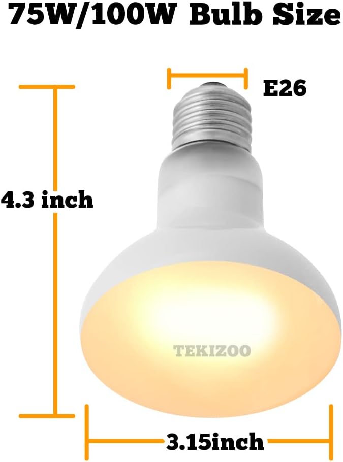 Paquete de 3 lámparas de calor de 100 W, bombilla de calefacción de luz solar natural simulada, bombilla UVA, emisor de calor para pollos reptiles,