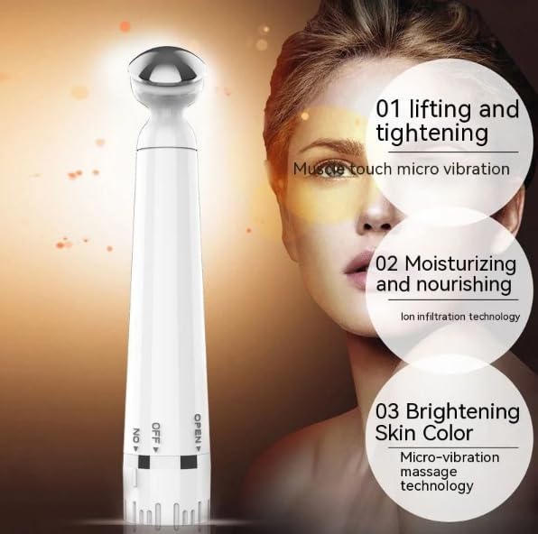 Masajeador facial para ojos, máquina de elevación de piel recargable para relajar ojeras, bolsas de ojos, arrugas, hinchazón debajo de los ojos,