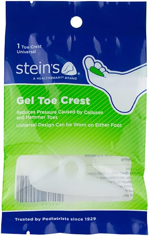 Cojín de cresta y almohadilla de refuerzo que reduce la presión de callos y dedos de martillo, tamaño universal, color blanco (paquete de 4)