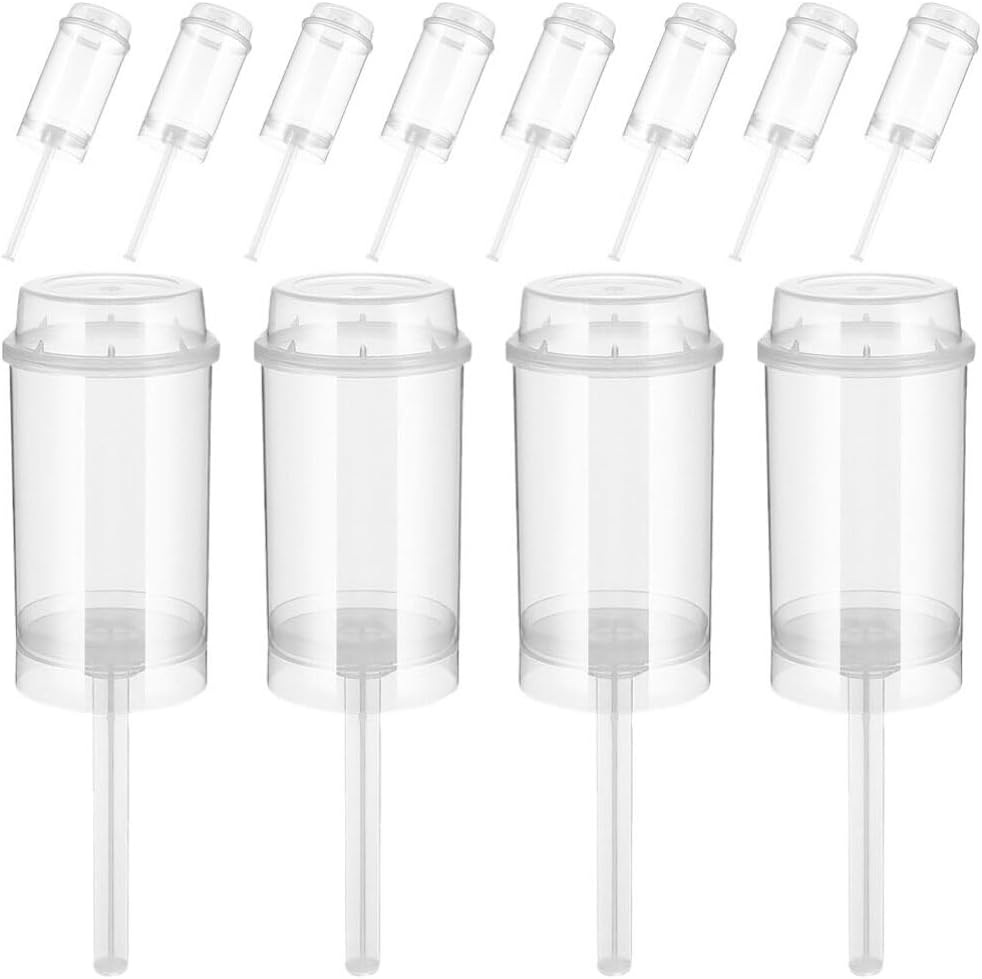ifundom 20 piezas de pastel empujador de plástico recipientes de cupcake soporte para helado recipientes para cupcakes contenedores de alimentos