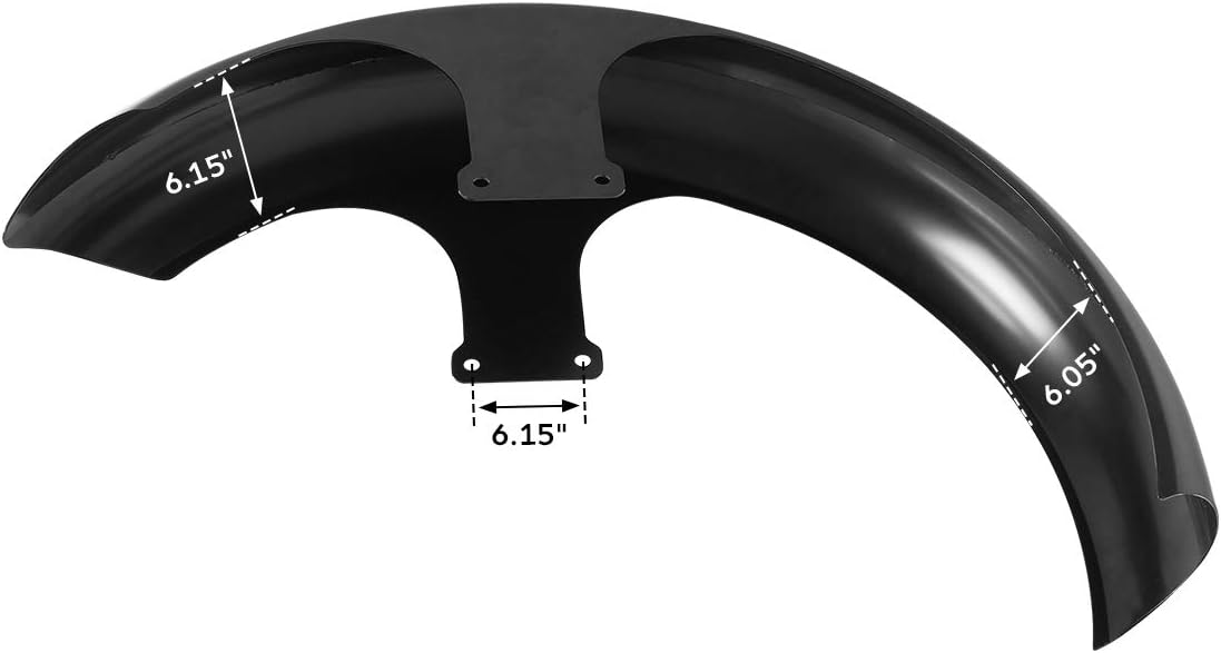 XMT-MOTO Guardabarros delantero de 26 pulgadas para Harley Davidson Custom Bagger Touring FLHT FLHX FLHR FLTR, negro sin pintar