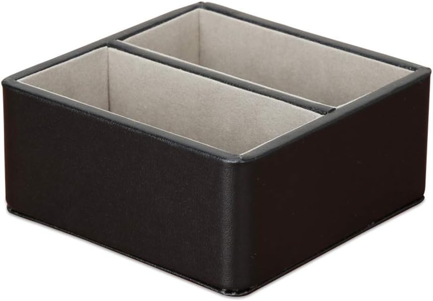KINGFOM Tarjetero de piel sintética, organizador de tarjetas de nombre, soporte para tarjetas de escritorio, capacidad para 60 tarjetas (negro, A)